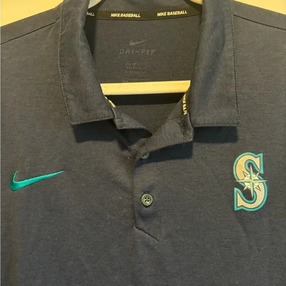 Seattle Mariners Nike MLB Branded Navy Polo - Picture 4 of 7